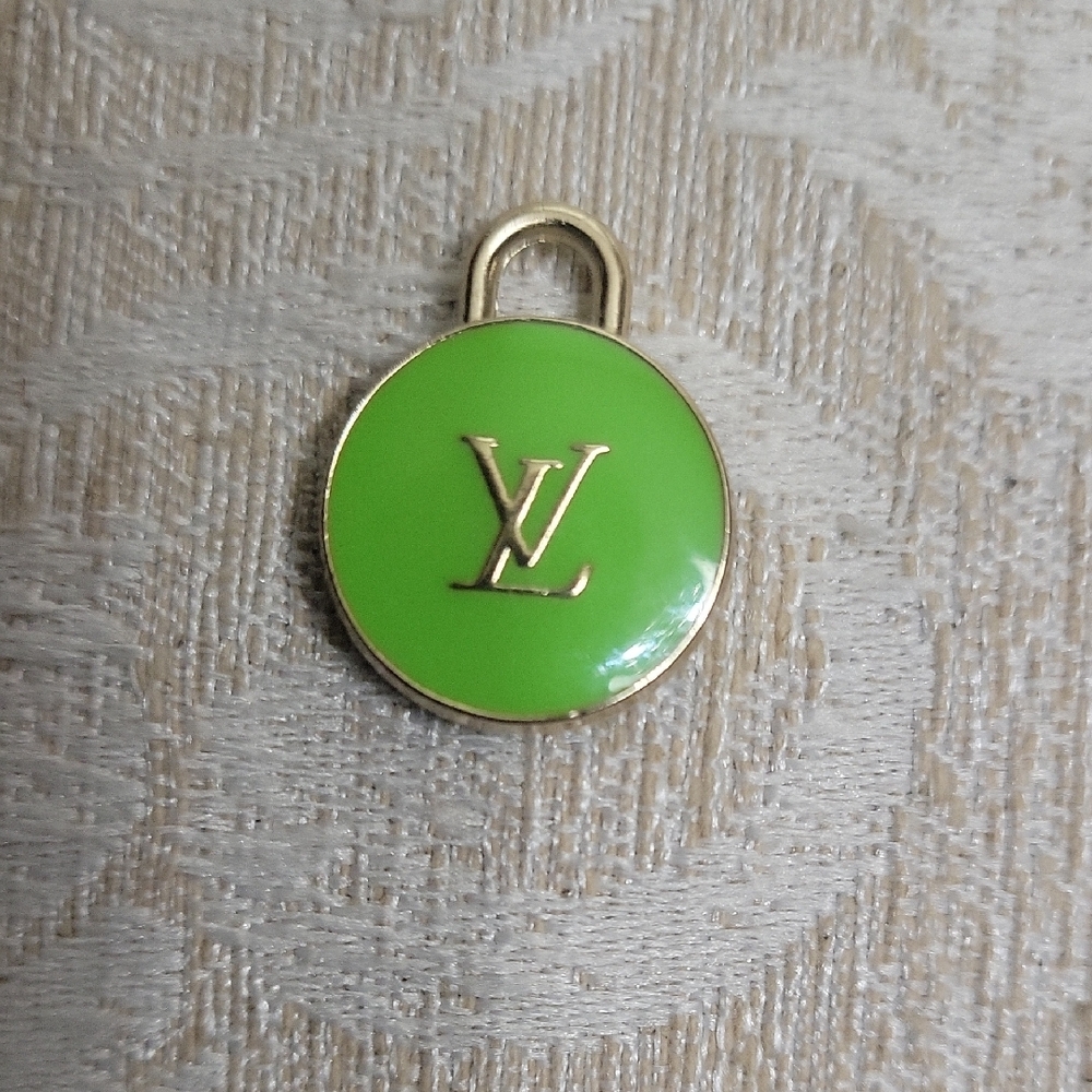 Louis Vuitton Green and Gold Charm